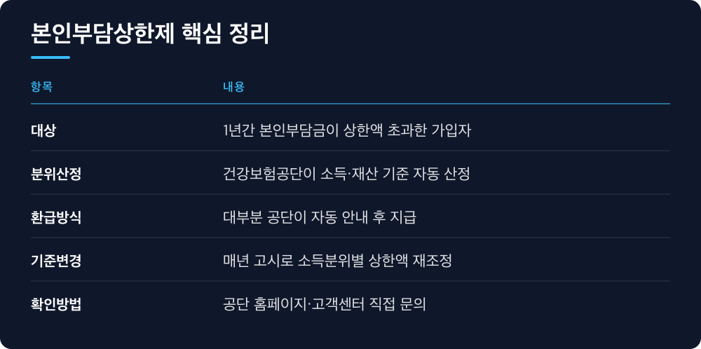 본인부담상한제 핵심 정리