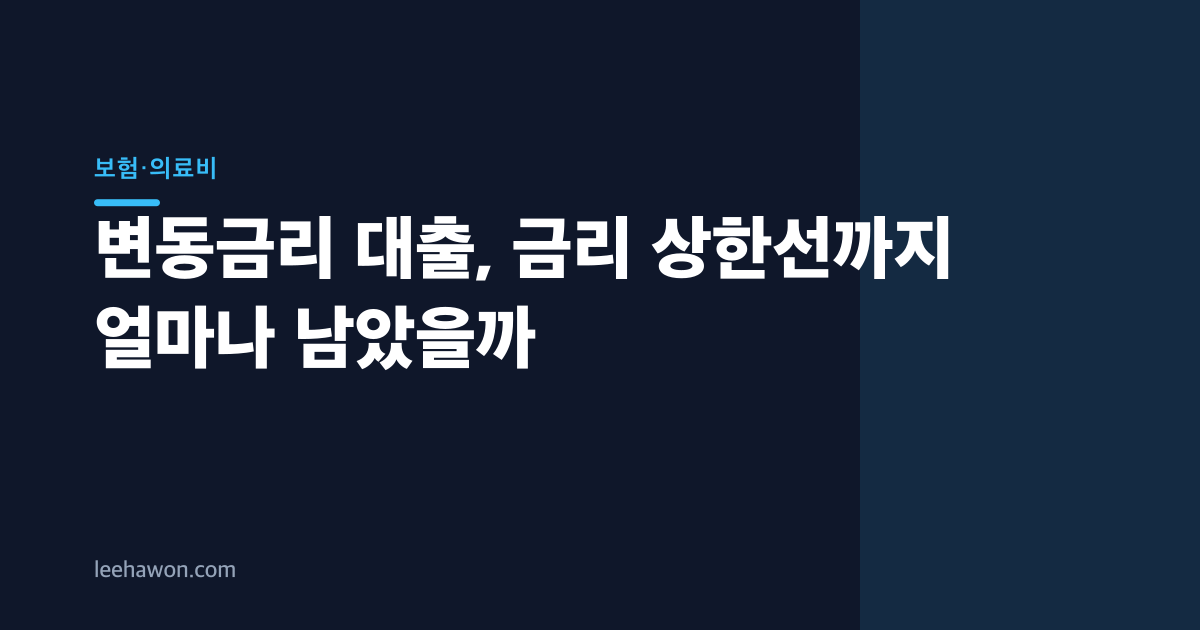변동금리 대출, 금리 상한선까지 얼마나 남았을까